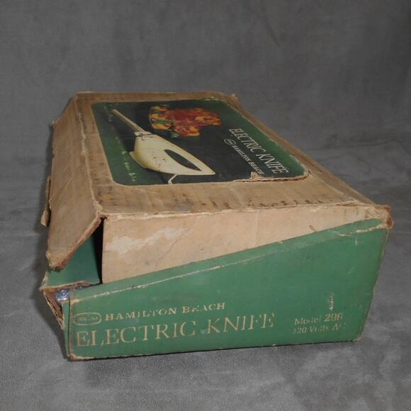 Vintage Hamilton Beach Electric Knife Model 296 Works Avocado Box & Manual - Picture 11 of 12